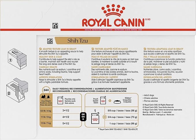 Royal Canin Adult Shih Tzu Wet Dog Food, 3 oz Pouch (Pack of 12) - PAWPICO