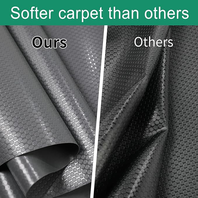 Bearded Dragon Tank Accessories, Reptile Mat, Reptile Terrarium Substrate Liner for Leopard Gecko, Lizard, Snake, Tortoise, Iguana Non-Adhesive Reptile Flooring (18"x72" Grey) zunzingy