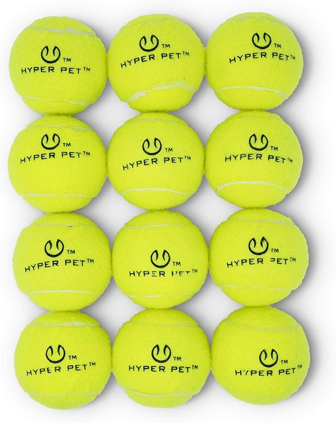 Hyper Pet Tennis Balls for Dogs - 12 Pack 2.5" for Exercise and Fetch, Interactive Toys, Great for Small Breeds - PAWPICO