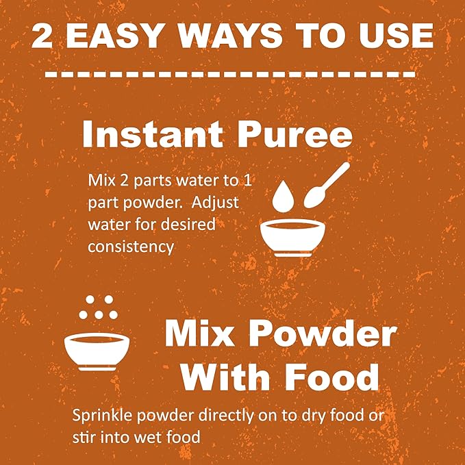 Whole Life Pet Pumpkin Powder for Dogs and Cats. Firms Stool, Relieves Diarrhea. Mix with Water for Instant Puree. No Mess or Waste from Cans. Human Grade Quality - PAWPICO