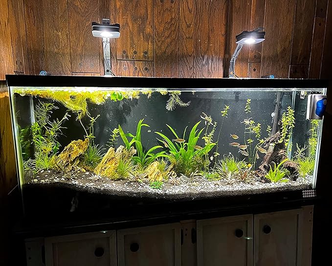 Lominie Aquarium Plant Light 30W Freshwater LED Aquarium Light Full Spectrum with Remote Control for Refugium Shrimp Tropical Fish Tank Lominie