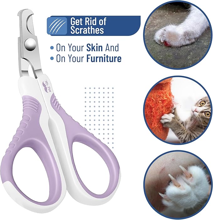 Mr. Pen- Cat Nail Clipper, Purple, Cat Nail Trimmer, Cat Nail Clippers, Cat Claw Clippers, Cat Clippers for Nails, Pet Nail Clippers, Kitten Nail Clipper, Small Dog Nail Clipper, Cat Claw Trimmer - PAWPICO