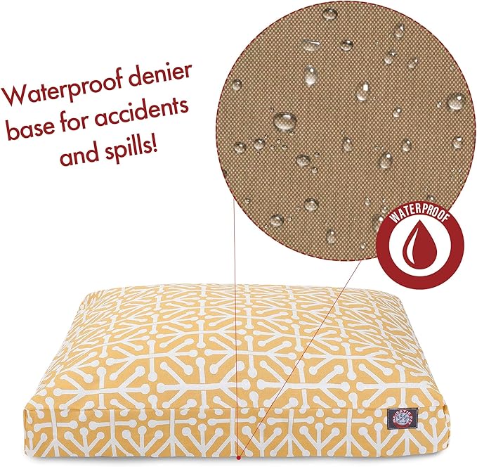 Citrus Aruba Medium Rectangle Indoor Outdoor Pet Dog Bed With Removable Washable Cover By Majestic Pet Products - PAWPICO
