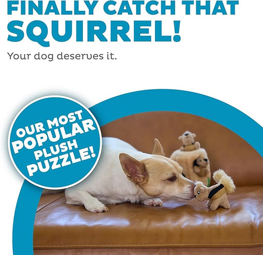 Outward Hound Hide A Squirrel Plush Dog Toy Puzzle, Small - PAWPICO