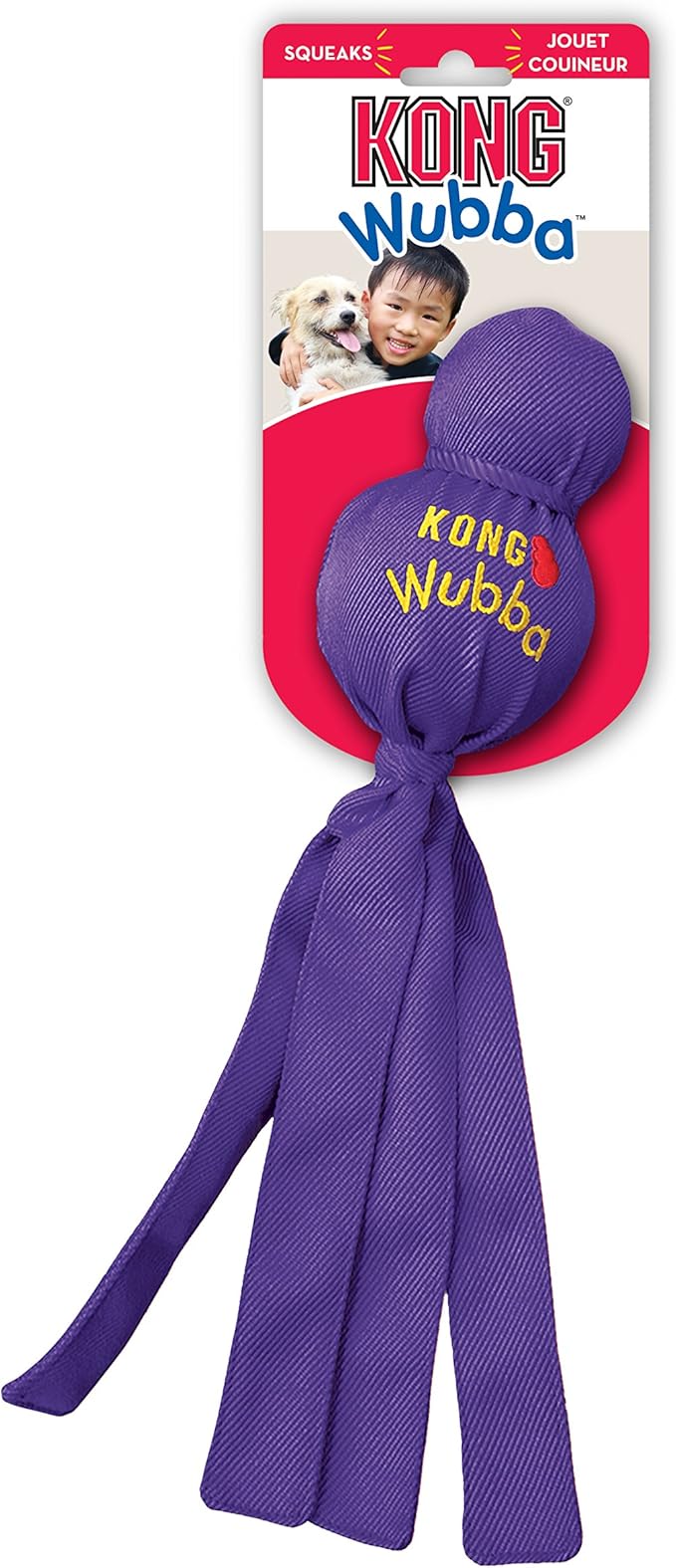 KONG Wubba - Dog Toy for Tug of War & Fetch - Dog Supplies for Puppy & Dog Playtime - Outdoor & Indoor Dog Toy - for XL Dogs - PAWPICO