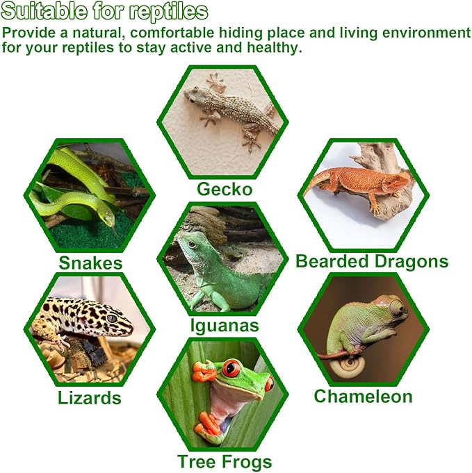 kathson Reptile Corner Branch Tank Habitat Decorations Bearded Dragons Plants Hanging Plastic Fake Climbing Terrarium Plant Decor for Amphibian Lizards Crested Gecko Snake Hermit Crab Frogs 3Pcs kathson