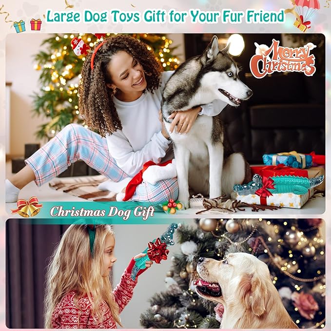 Dog Toys for Aggresive Chewers:Dog Toys for Large Dogs - Tough Dog Chew Toys - Indestructible Dog Toys for All Breed Sizes to Keep Them Busy - PAWPICO