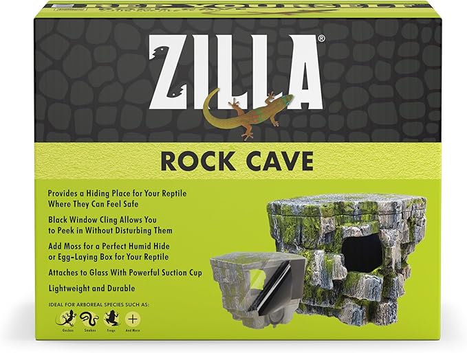 Zilla Vertical Décor Rock Cave 8.75 x 5.875 x 7.25",Grey Zilla