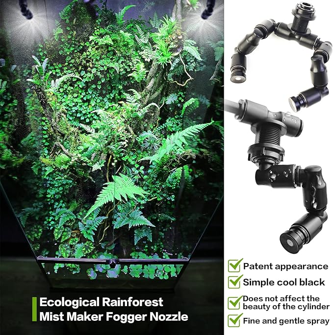 Reptile Fogger Automatic Reptile Mister Fogger for Terrarium, Timed Reptile Humidifiers for Chameleon/Lizard/Snake/Turtle/Frog MYGIIKAKA