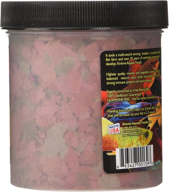 Xtreme Community Crave Flake - Krill & Spirulina Blend for Vibrant Colors, Immune Support and Digestive Health, Tropical & Freshwater Fish Nutrition – Premium Community Aquarium Food (2oz) XtremeAquaticFoods