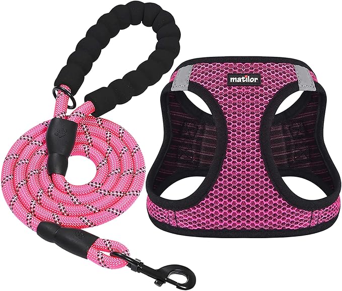 Dog Harness Step-in Breathable Puppy Cat Dog Vest Harnesses for Small Medium Dogs matilor
