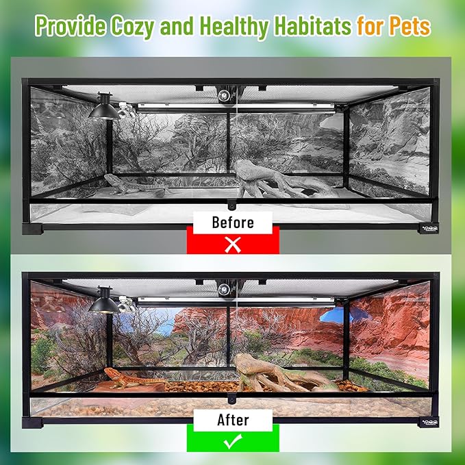 Riare 2 Pack Natural Coconut Chip Substrate for Reptiles- Compressed Coconut Husk Reptiles Bedding, Coco Husk Chip Terrarium Substrate for Snakes, Tortoises, Ball Python, Frogs, Bearded Dragon, Lizard Riare