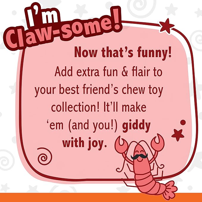 Nylabone Power Chew Lobster Dog Chew Toy, Cute Dog Toys for Aggressive Chewers, Filet Mignon Flavor, X-Large/Souper (1 Count) - PAWPICO