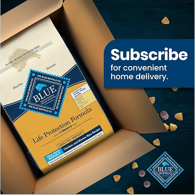 Blue Buffalo Life Protection Formula Healthy Weight Natural Small Breed Dry Dog Food, Supports an Ideal Weight, Made with Natural Ingredients, Chicken & Brown Rice Recipe, 15-lb Bag - PAWPICO