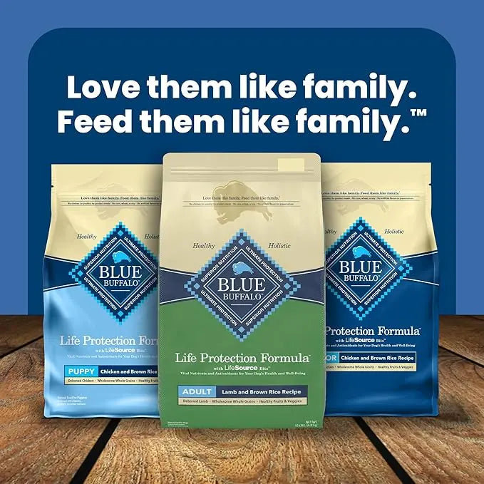 Blue Buffalo Life Protection Formula Adult Dry Dog Food, Helps Build and Maintain Strong Muscles, Made with Natural Ingredients, Lamb & Brown Rice Recipe, 30-lb. Bag - PAWPICO