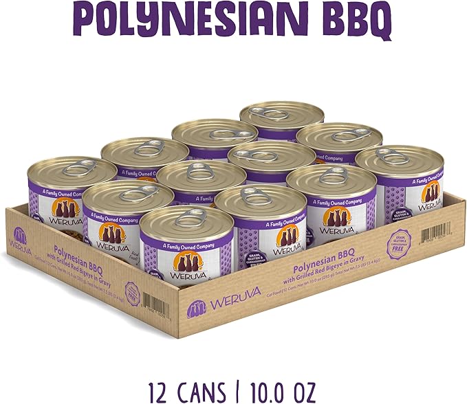 Weruva Classic Cat Food, Polynesian BBQ with Grilled Red Bigeye in Gravy, 10oz Can (Pack of 12) - PAWPICO
