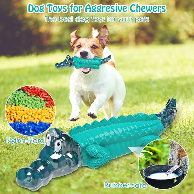 Dog Toys for Aggresive Chewers:Dog Toys for Large Dogs - Tough Dog Chew Toys - Indestructible Dog Toys for All Breed Sizes to Keep Them Busy - PAWPICO