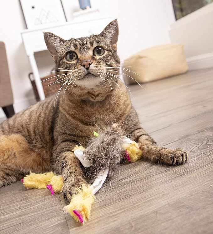 Petlinks HappyNip Loopy Llama Plush Cat Toy, Contains Silvervine & Catnip - Yellow, One Size - PAWPICO