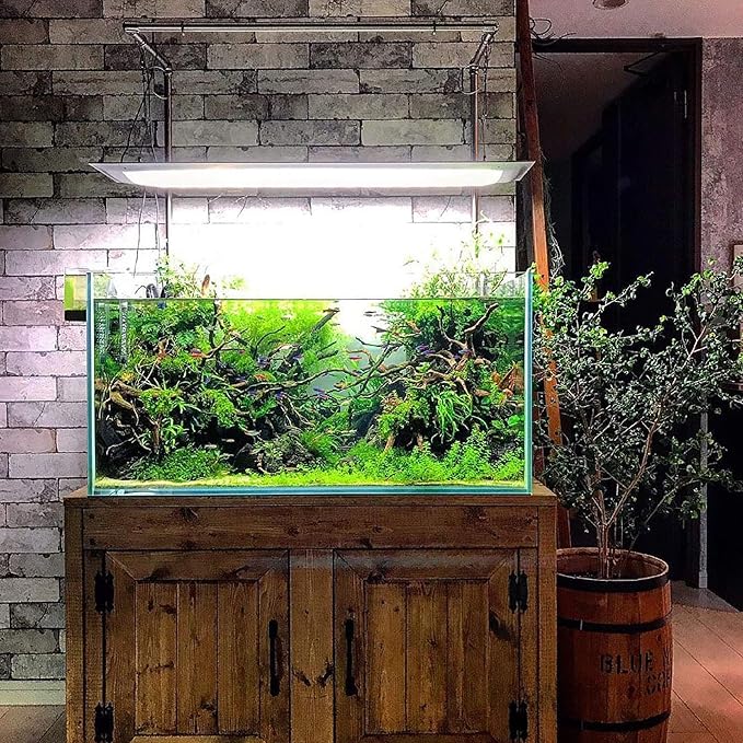 ONF Flat One+ 36-inch 24/7 Automated LED Aquarium Light, 3000-6500K Yellow White LED, Mobile APP Remote Controlled, Dimmable Full Spectrum Sunrise/Set for Plant Growth, Pendant Style for Fish Tank ONF