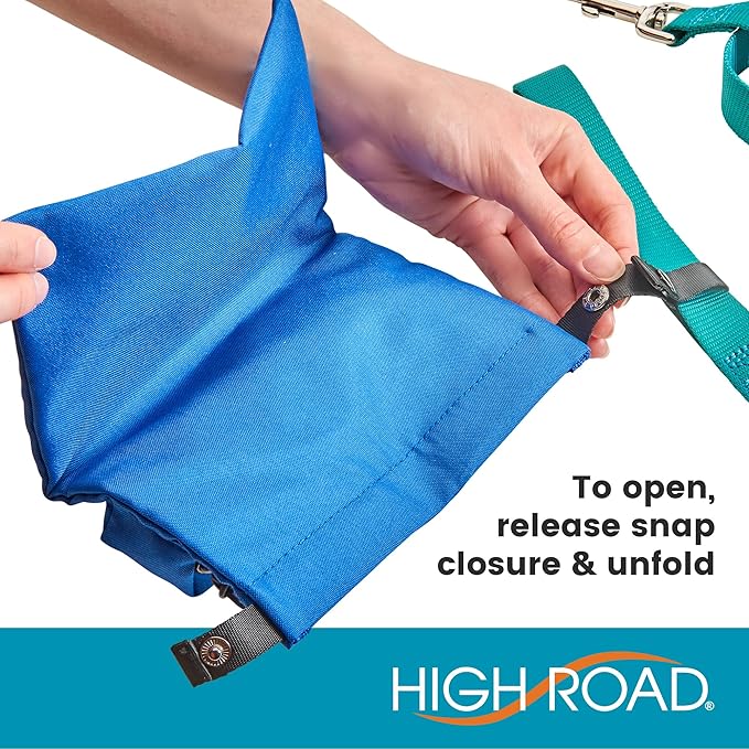 High Road Dog Waste Bag Holder for Used Bags with Poo Bag Dispenser, Odor Blocking Leakproof Liner and Reflective Band for Dog Walking and Hiking - PAWPICO