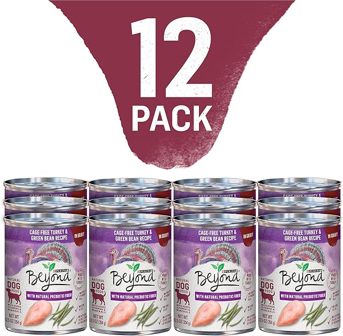 Beyond Purina Grain Free Gravy Wet Dog Food, Grain Free Turkey & Green Bean Recipe in Gravy - (12) 12.5 oz. Cans (Pack of 2) - PAWPICO