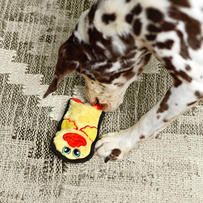 Outward Hound Durablez Tough Plush Squeaky Dog Toy, Duck, Yellow, XS - PAWPICO