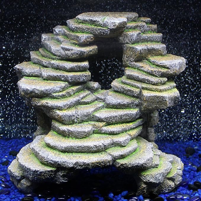 Penn-Plax Reptology Shale Scape Step Ledge & Cave Hideout – Decorative Resin for Aquariums & Terrariums – Great for Reptiles, Amphibians, and Fish – Extra Large Penn-Plax