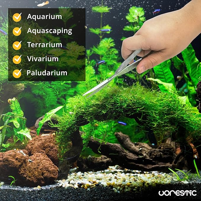 Aquarium Spring Scissors, 6.3 Inch Aquarium Scissors Spring, Aquascaping Spring Scissors, Terrarium and Aquarium Scissors, Aquarium Scissors for Plants VORESTIC