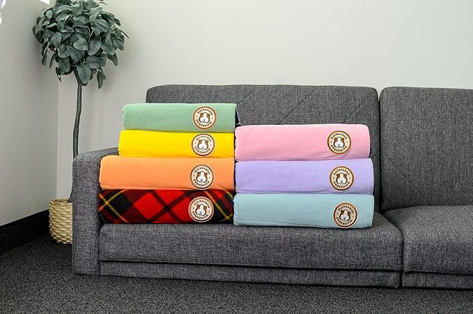 GuineaDad Original Liner - Purple Fleece Guinea Pig Bedding - Reusable Guinea Pig Cage Liner - Extra Absorbent with Waterproof Bottom and Burrowing Pocket - Small Pet Supplies - 2x3 C&C GuineaDad