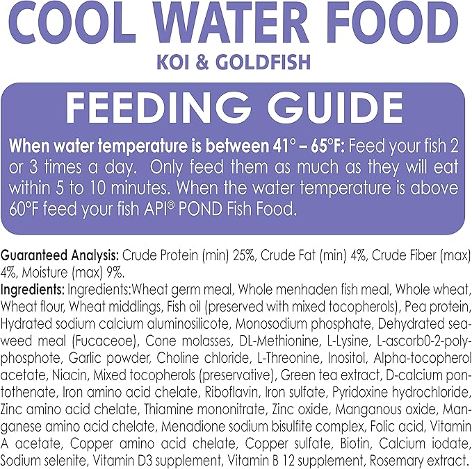 API POND COOL WATER FOOD Pond Fish Food 11-Ounce Container API