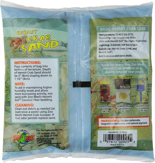 Zoo Med Laboratories SZMHC2B Hermit Crab, 2-Pound, Sand Blue ZooMed