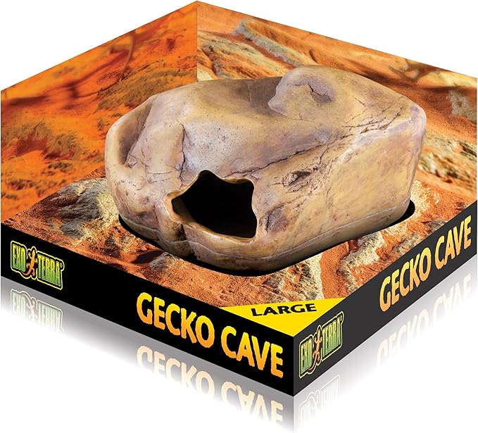 Exo Terra Gecko Cave for Reptiles and Amphibians, Large - Reptile Hideout to Help Alleviate Stress ExoTerra