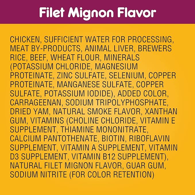 PEDIGREE CHOPPED GROUND DINNER Adult Canned Soft Wet Dog Food, Filet Mignon Flavor, 13.2 oz. Cans (Pack of 12) - PAWPICO