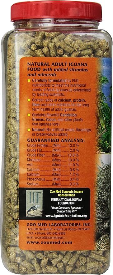 Zoo Med Natural Iguana Food Formula, 20-Ounce, Adult ZooMed