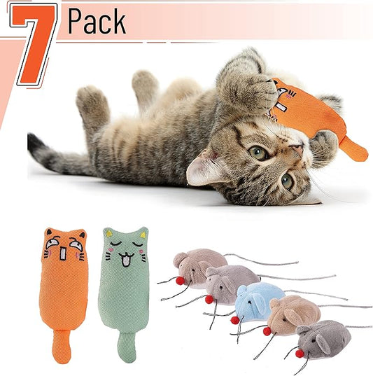 Mr. Pen- Catnip Toys, 7 Pcs, Mouse Cat Toy, Catnip Toys for Indoor Cats, Cat Nip Toys, Catnip Toys for Cats, Mouse Toy for Cats, Cat Toy Mouse, Cat Toys Mice - PAWPICO