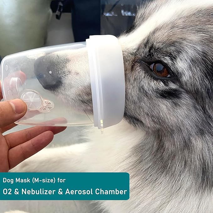 Canine Aerosol Chamber Inhaler Spacer for Cats, Dogs, Horse and Other Wildlife (M- Medium Dogs) WhaleSing