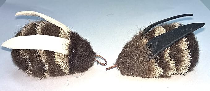 Bumble Bee Refill/Attachment Cat Toy - Natural Buffalo/Deer: Fits Wildcat and Popular Bird and Mouse Type Wands/Poles. - PAWPICO