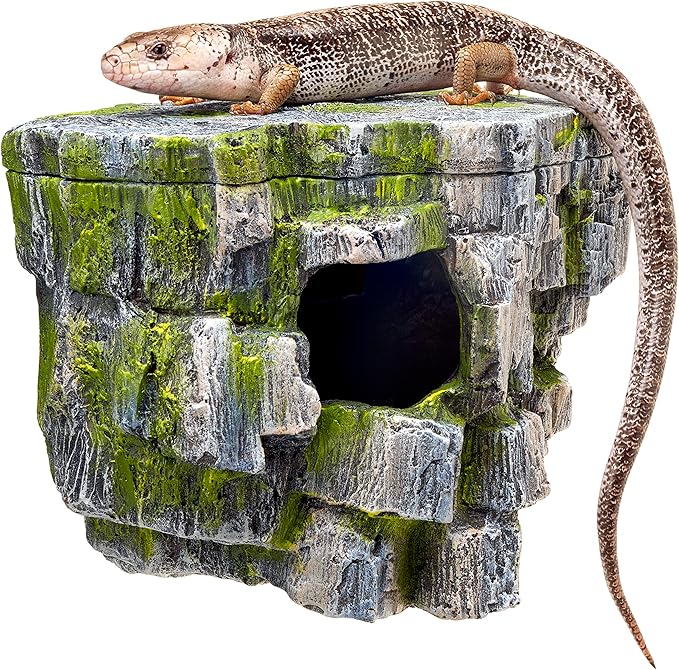 Zilla Vertical Décor Rock Cave 8.75 x 5.875 x 7.25",Grey Zilla