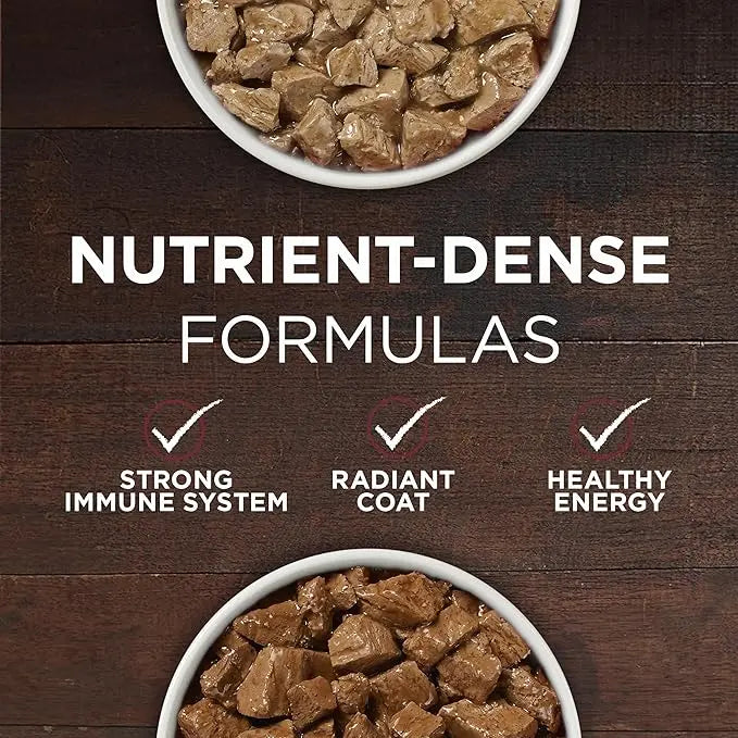 Purina ONE True Instinct Tender Cuts in Gravy With Real Turkey and Venison, and With Real Chicken and Duck High Protein Wet Dog Food Variety Pack - (Pack of 12) 13 oz. Cans - PAWPICO