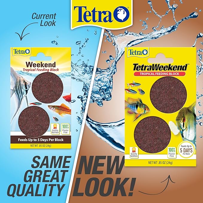 Tetra Weekend and Vacation Feeder Slow-Release Fish Food for Tropical Fish 0.85 Ounce (Pack of 2) (Packaging May Vary) Tetra