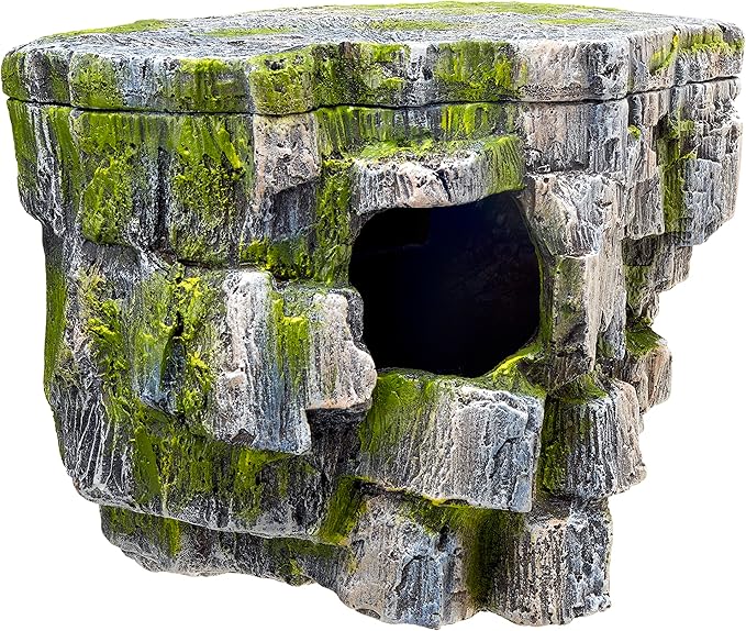 Zilla Vertical Décor Rock Cave 8.75 x 5.875 x 7.25",Grey Zilla