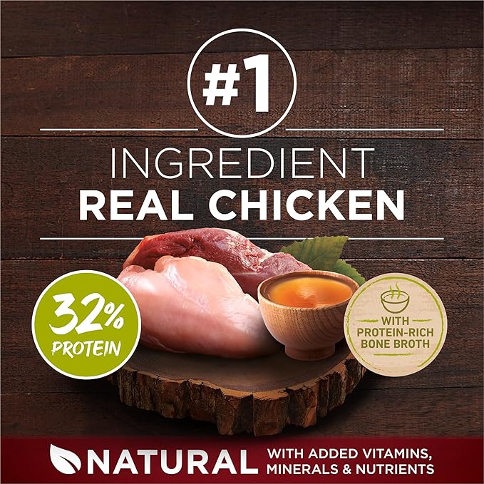 Purina ONE True Instinct High Protein Dry Dog Food Formula with Real Chicken and Duck Natural with Added Vitamins and Minerals Dog Food - 27.5 lb. Bag - PAWPICO