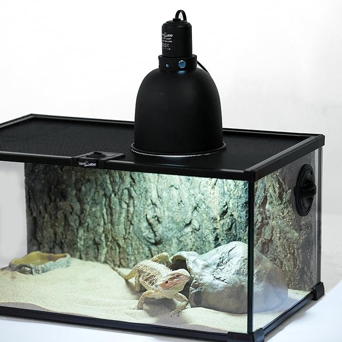 REPTI ZOO 5.5 Inch Deep Dome Lamp Cap Lamp Fixture,Optical Reflection Cover for Reptile Glass Terrariums REPTIZOO