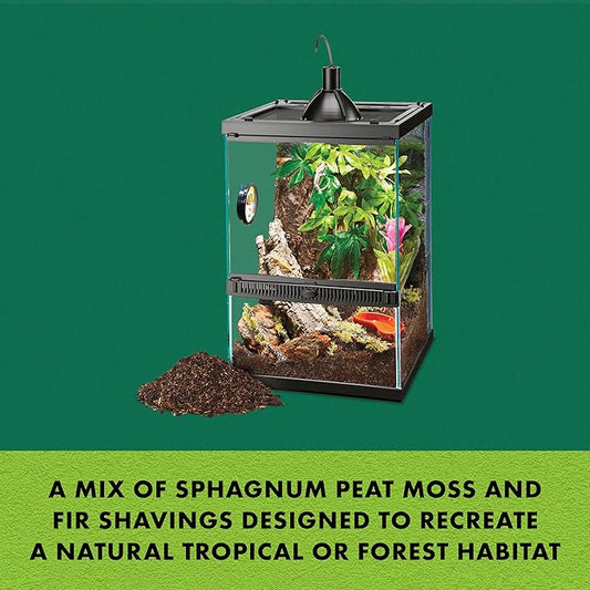 Zilla Pet Reptile Terrarium Substrate Bedding, Jungle Mix, for Frogs, Rainforest Geckos, Toads and Snakes, 8 Quart Zilla