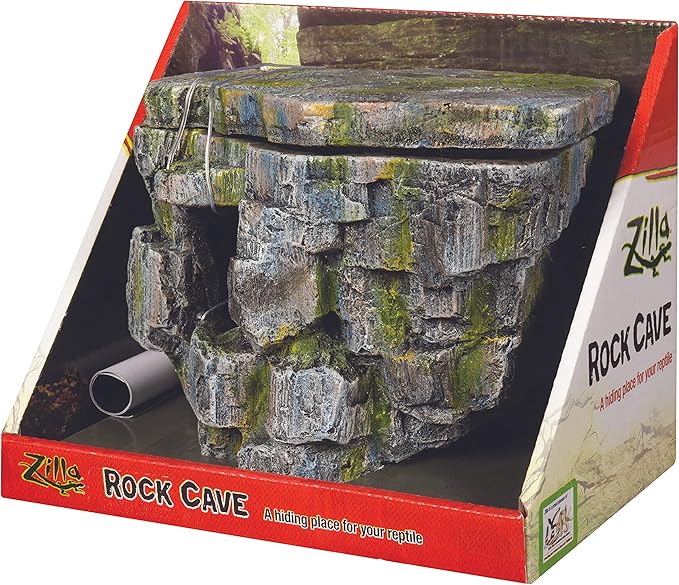Zilla Vertical Décor Rock Cave 8.75 x 5.875 x 7.25",Grey Zilla