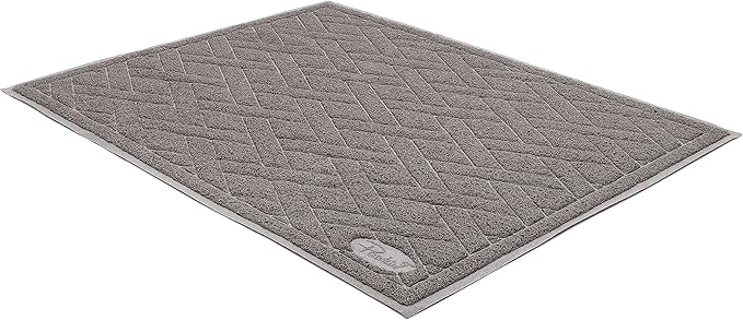 Pawkin Cat Litter Mat, Jumbo XX-Large, 4x3 Feet, Fits Two Litter Boxes or Extra Coverage for One Box, Gray - PAWPICO