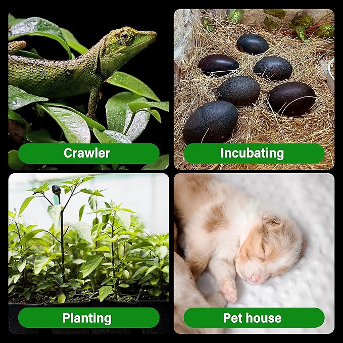 HealSmart Reptile Heat Lamp 150W Ceramic Heat Emitter, No Light Emitting Heat Bulbs for Amphibian Pet Brooder Coop Incubating Chicken, Lizard Bearded Dragon Turtle Snake Terrarium White HealSmart