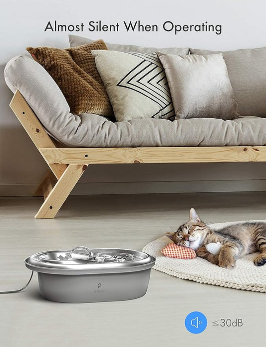 PETLIBRO 4 Pack Replacement Filters for Stainless Steel Cat Water Fountain PLWF003 / PLWF006, Adjustable Water Flow Pet Fountain, Super Quiet Dog Water Dispenser - PAWPICO