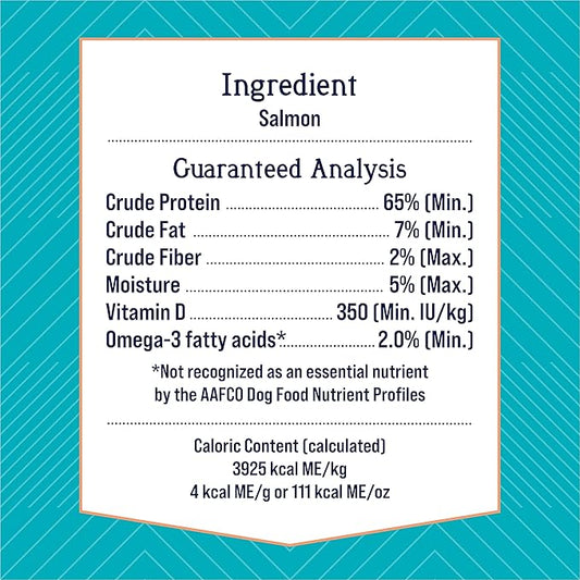 Stewart Freeze Dried Dog Treats, Wild Salmon, 2.75 oz Grain Free & Gluten Free, Resealable Pouch, Single Ingredient, Training Treat in Beef Liver, Salmon, Chicken Liver & Chicken Breast 4, 14, 21 oz - PAWPICO