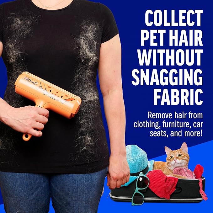 Chom Chom Roller Pet Hair Remover - ChomChom Reusable Cat and Dog Lint Rollers for Furniture, Couch, Car, and Clothes - Limited Cat Edition - PAWPICO